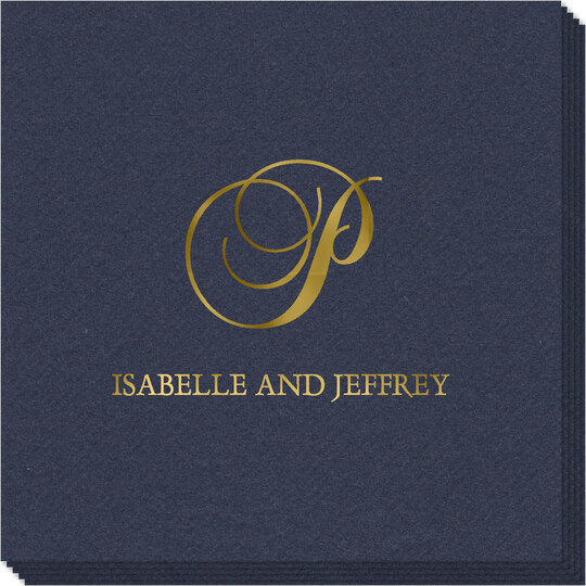 Elegant Initial Linen Like Napkins